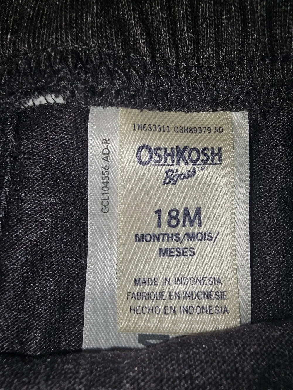 NWT | 18 mos. | OshKosh B’gosh | Charcoal Gray Pineapple Print Pull-On Shorts